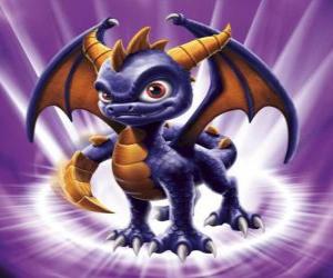 пазл Skylander Spyro, дракон грозным противником, который может летать и стрелять огнем изо рта. Магия Skylanders